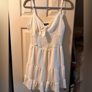 Trixxi Ivory Knot-Front Dress